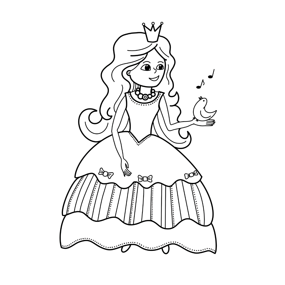 Ausmalbilder Prinzessin Prince And Princess Dancing Coloring Page