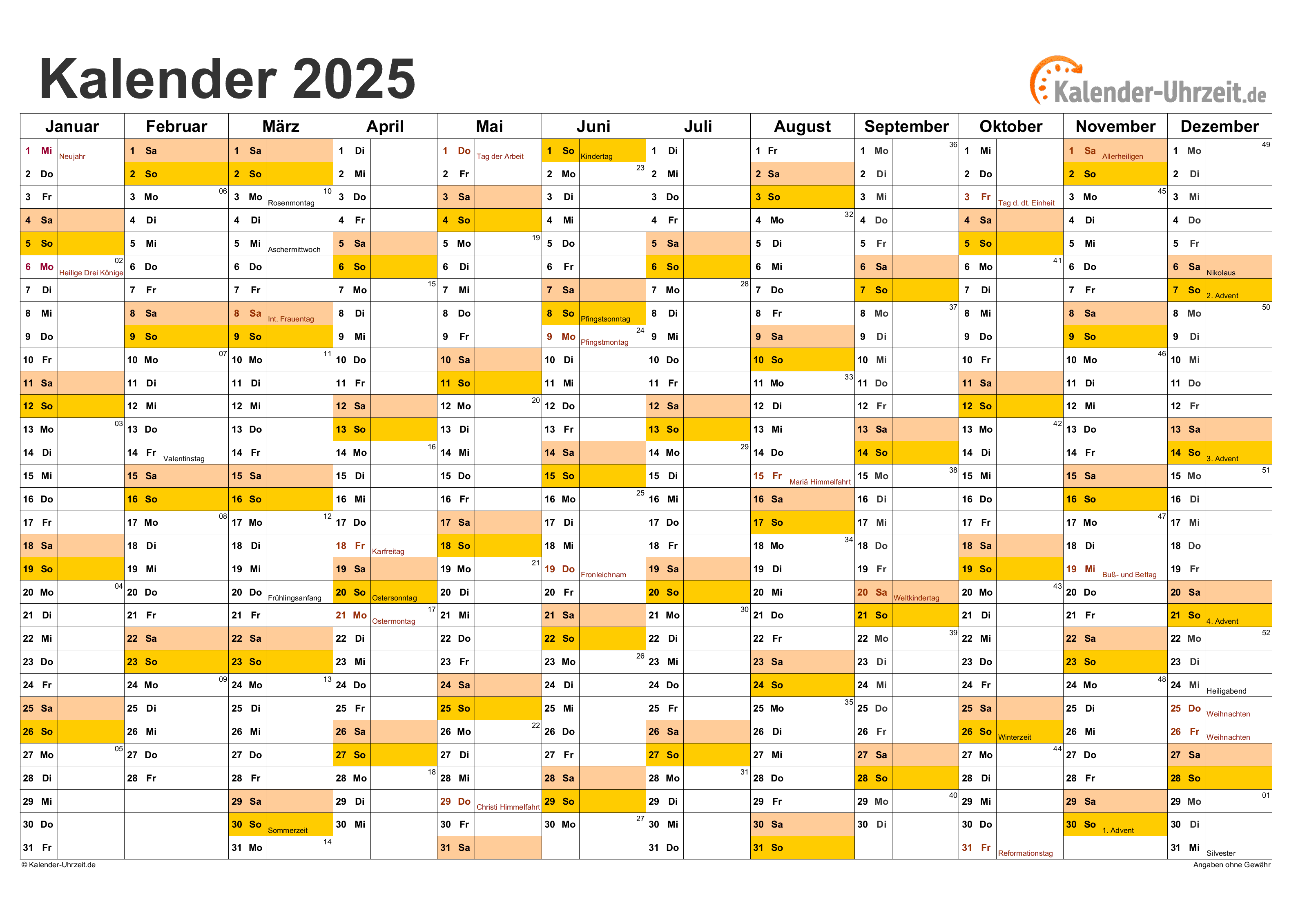 Kalender 2025 Excel Vorlage Kostenlos - Kaye Annabelle