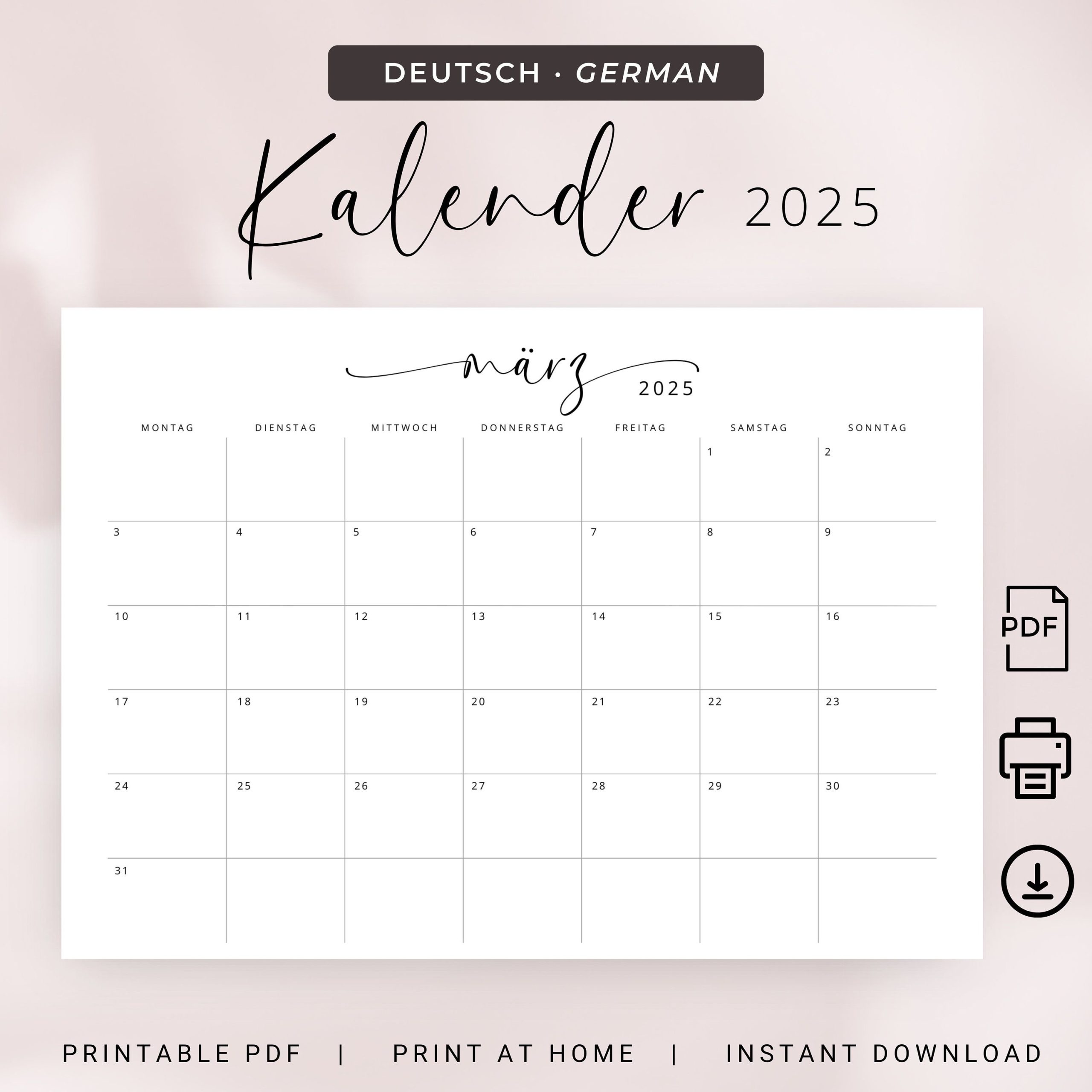 Kalender 2025 Zum Ausdrucken Kalender Zum Ausdrucken 2025 & 2026