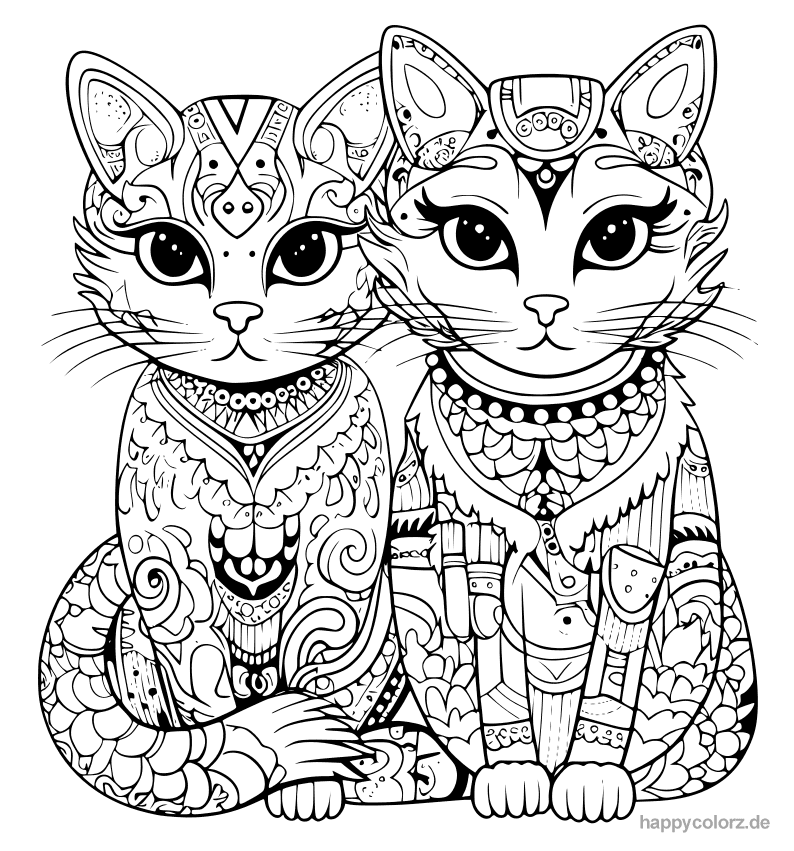 Katzen Mandalas Zum Ausdrucken Ideen Color Photo Images