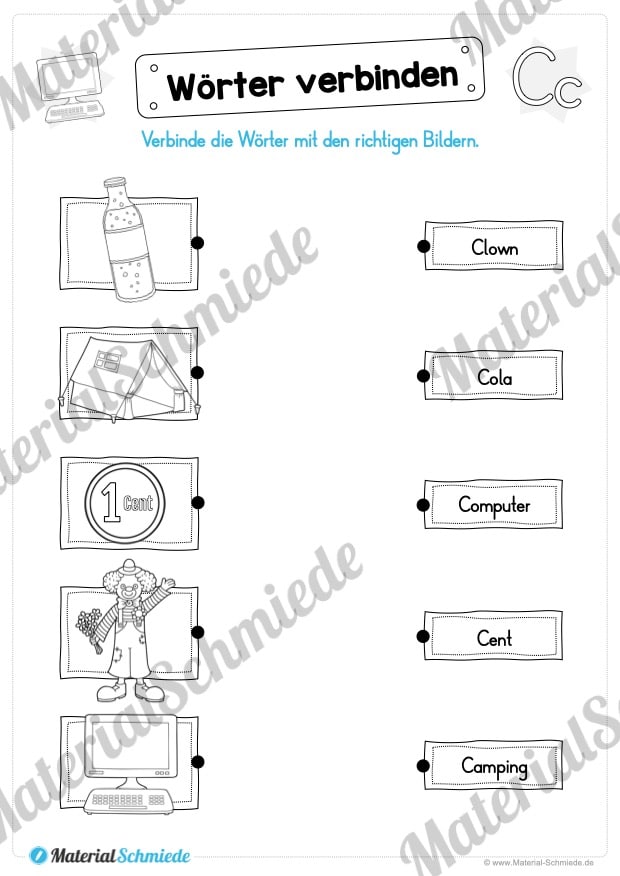 Wörter Mit C Grundschule Konzentriertes Wortschatz- Und Rechtschreibtraining