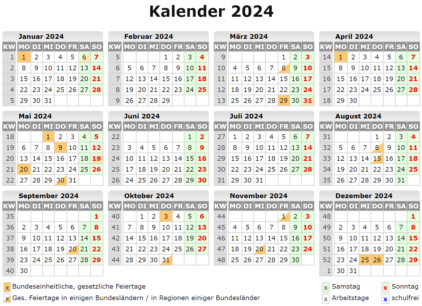 Kalender Nrw 2024 Zum Ausdrucken Kostenlos - Image to u