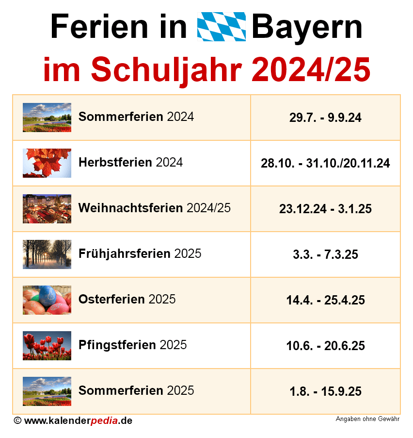 Schulfeiertag Bayern 2025 Ferien Bayern 2026